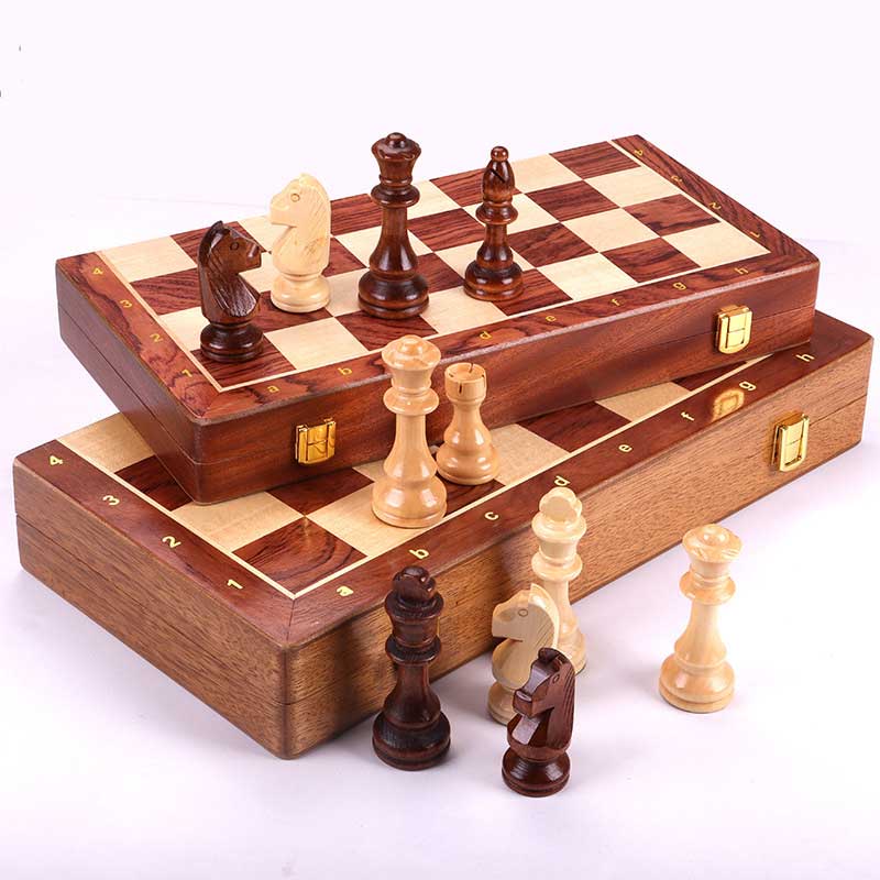 Custom Walnut & Maple Luxury Chess Set